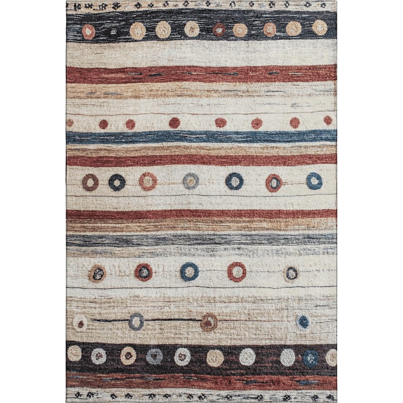Premium Washable Super Soft Global Stripes Mayfield Rug