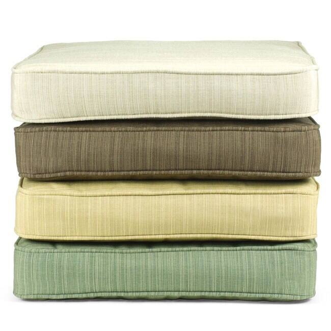 Sorra Home Indoor/ Outdoor 18 x 12 Textured Neutral Chair Cushion with Sunbrella Fabric - White
