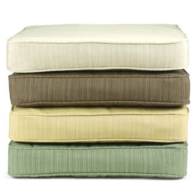 Sorra Home Indoor/ Outdoor 18 x 12 Textured Neutral Chair Cushion with Sunbrella Fabric