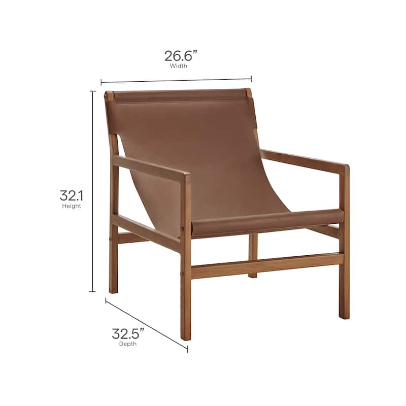 Orín Leather Sling Chair