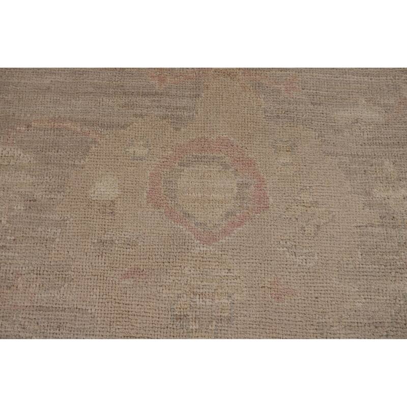 Earth Tone Oushak Vegetable Dye Area Rug Handmade Wool Carpet - 6'0"x 9'0"