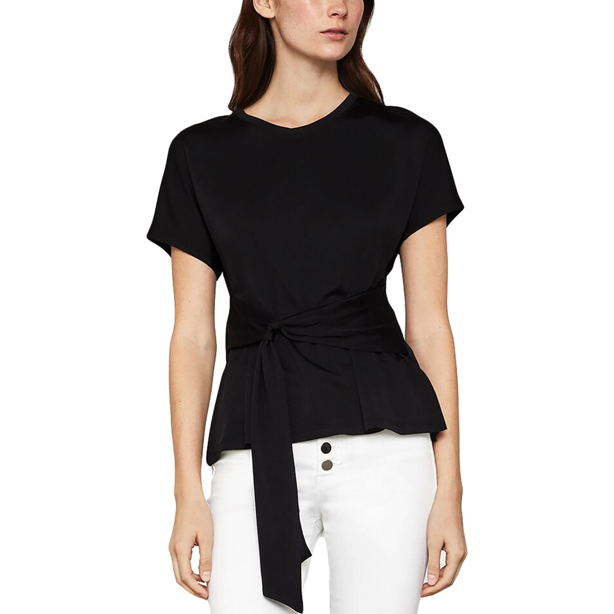 BCBGMAXAZRIA Womens Crisscross Wrap-tie Top