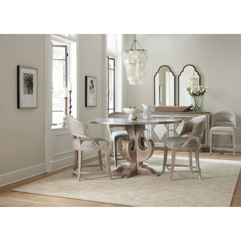 Hooker Furniture Saint Germain 72" Wide Harlequin Sideboard Dining - Whitewash / Merino Blue