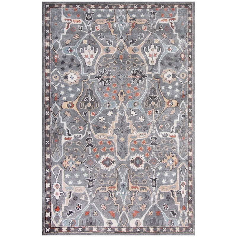 Alora Decor Cyrus Grey Transitional Hand-Tufted Wool Rug