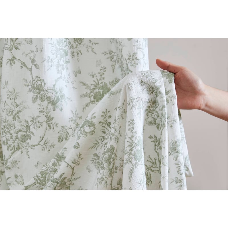 Laura Ashley Walled Garden Shower Curtain -- slub dobby 180gsm