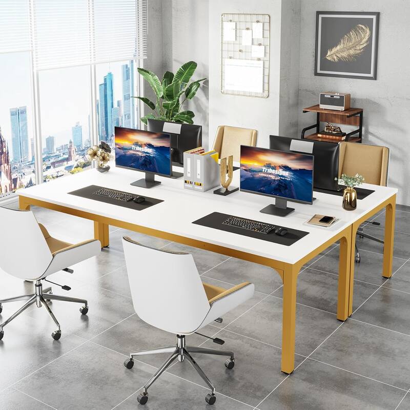 78.7" Extra Long Computer Desk/Table, Work Desk, Double Workstation Desk for Home Office