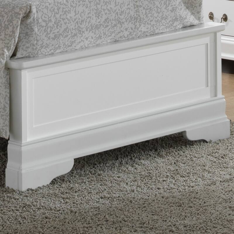 Twin Size Particle Board Sleigh Bed with Wood Veneer Trim and Slat Kit Compatibility