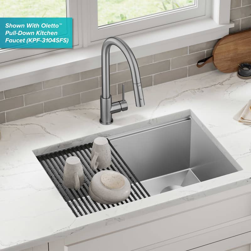 KRAUS Kore Workstation Undermount Stainless Steel Kitchen Sink