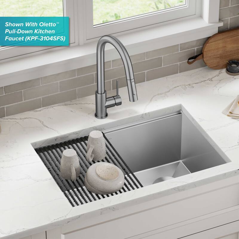 KRAUS Kore Workstation Undermount Stainless Steel Kitchen Sink