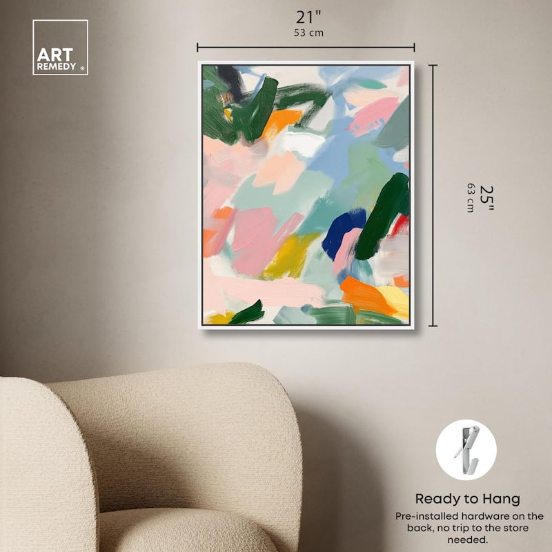 Abstract Brush Rhythm Canvas by Art Remedy