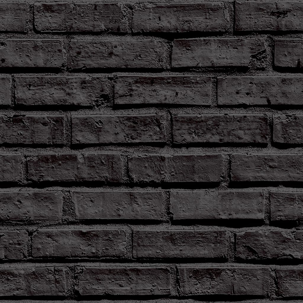 Arthouse Abner Black Brick Wallpaper