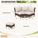 preview thumbnail 22 of 54, 11-Piece Outdoor Wicker Half-Round Furniture Set, Half-Moon Sectional Sofa Set All Weather Rattan Curved Conversation Sets