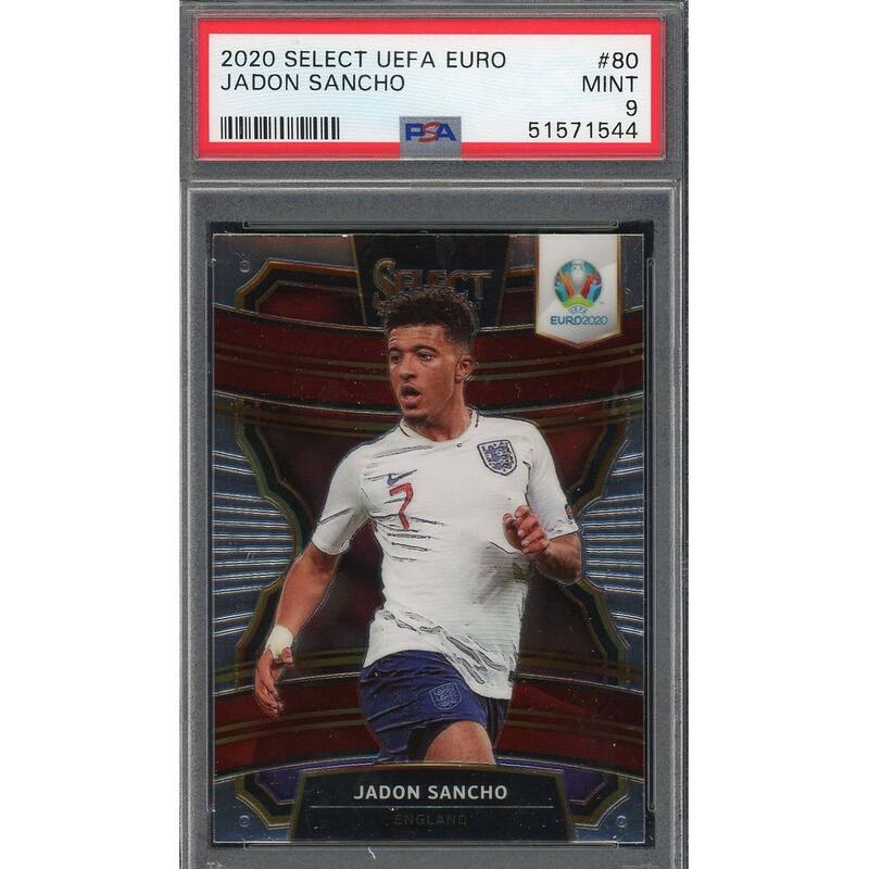 Jadon Sancho 2020 Select UEFA Euro Soccer Card #80 PSA 9 - 8'6" x 11'6"
