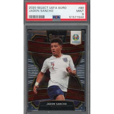 Jadon Sancho 2020 Select UEFA Euro Soccer Card #80 PSA 9 - 8'6" x 11'6"