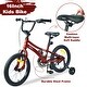 preview thumbnail 1 of 3, Kids Bike, Kids' Bicycle with Training Wheels, Red Red - 5-7 Years