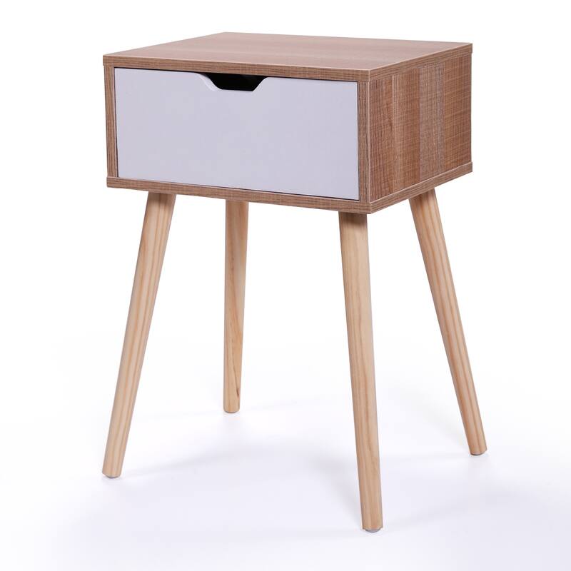 Set of 2 Nightstand with Drawer
