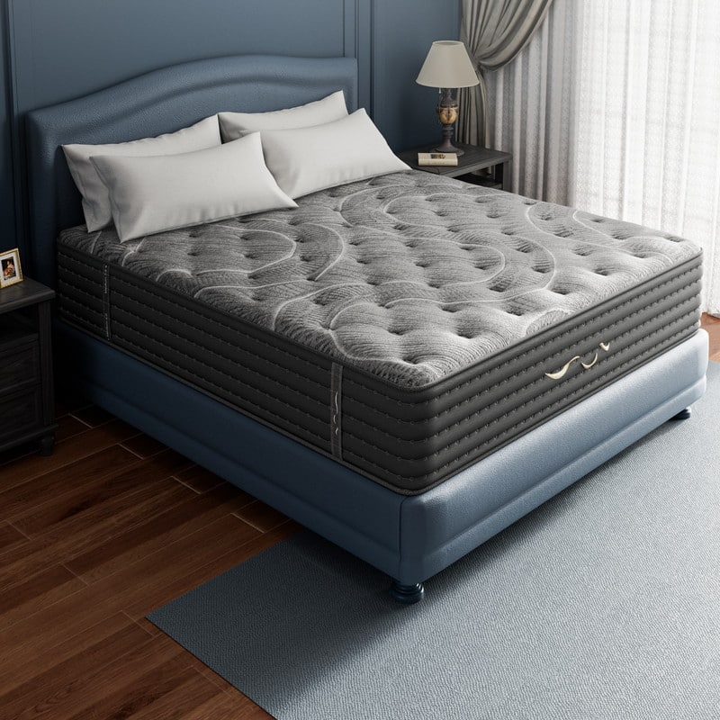 SweDrea Luxury Reversible 12-inch Pillow Top Mattress – Dual-Sided Summer & Winter Comfort with Certified Safe