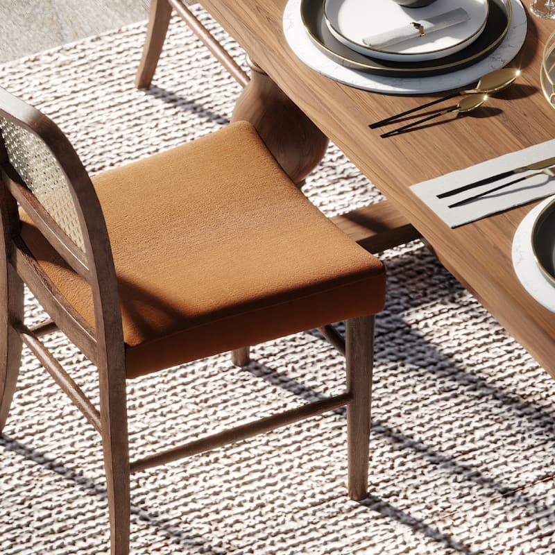Maven Lane Vera Dining Chairs, Set of 2 - Aged Brown