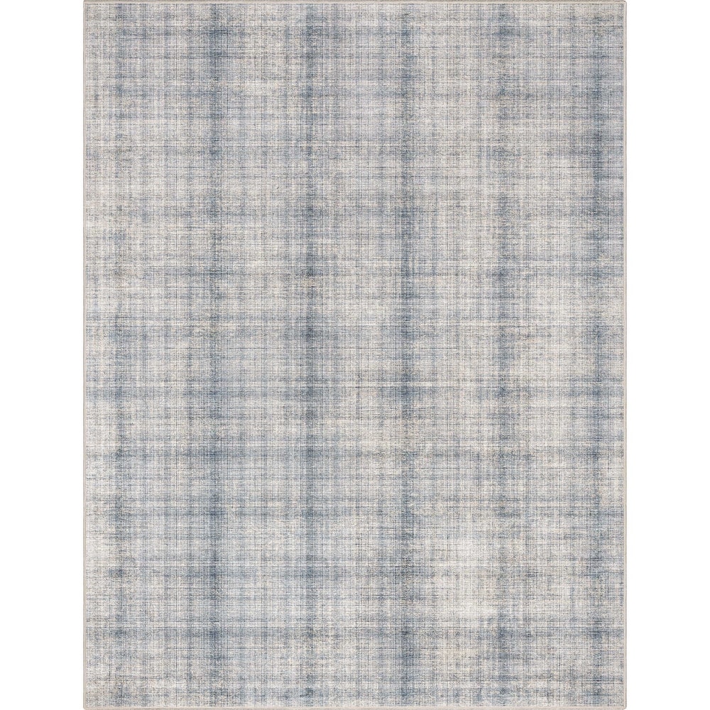 Well Woven Abstract Rio Retro Plaid Flat-Weave Machine Washable Area Rug