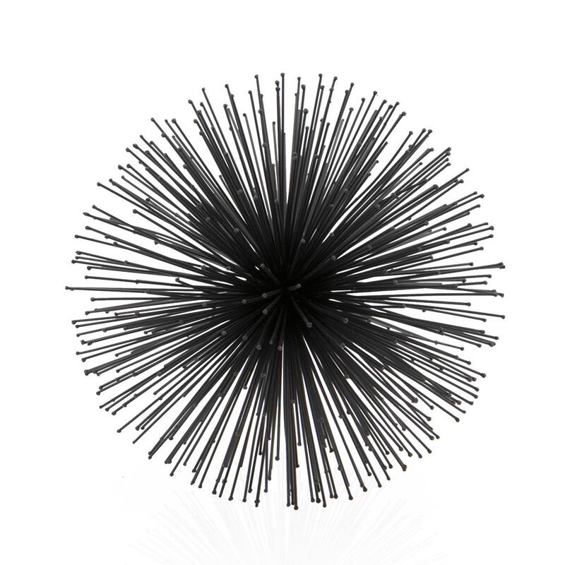 HomeRoots 10" Black Iron Decorative Orb Tabletop Sculpture - 10' X '10' X '10