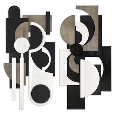 "Luminous Whisper & Dusk" Hand Made & Hand Finished Dimensional Solid Wood Wall Art
