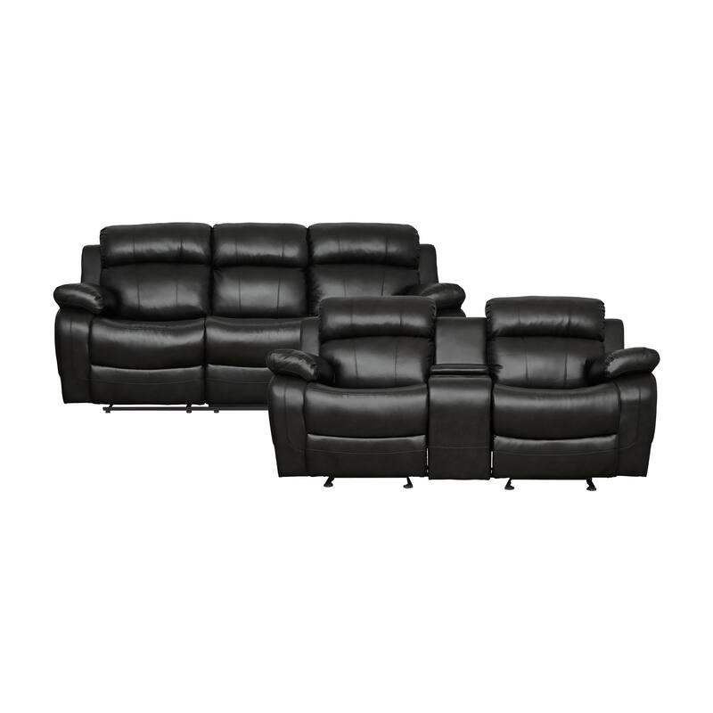 Viggo 2-Piece Reclining Living Room Set - Black