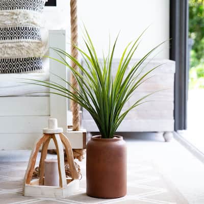 Potted Grass Outdoor Artificial Plant - 2' - Green