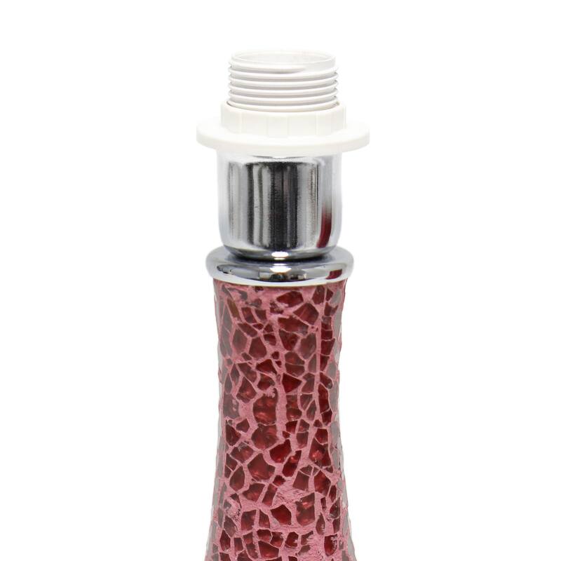 Table Lamp Patchwork Glass Shade Living Room Bedroom Decor 14.17 Inch