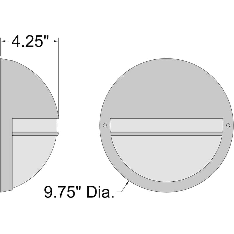 Access Lighting Clifton - LED Round Outdoor Bulkhead - Opal Glass - Marine Grade - Dedicated LED