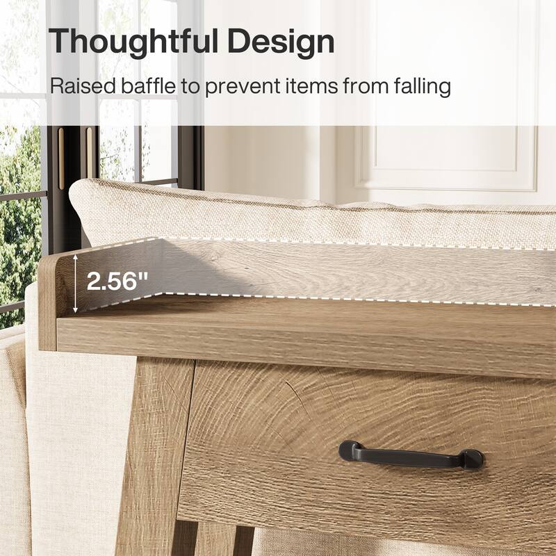 70.9'' Long Console Table with 3-Drawer, 2-Tier Sofa Table for Entryway