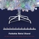 preview thumbnail 9 of 16, Roomfitters Pre-Lit Artificial Christmas Tree Set 4FT 6FT 7.4FT, Holiday Trees with Metal Stands, Warm Lights, Silver