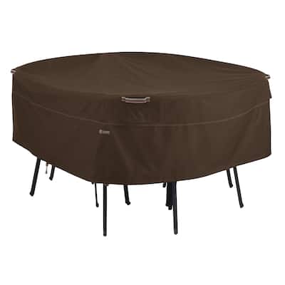 Classic Accessories Madrona Waterproof 70 Inch Round Patio Table & Chair Set Cover