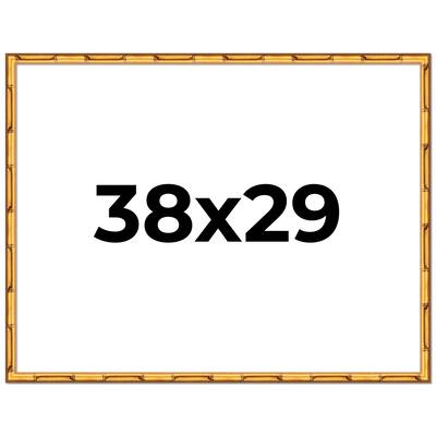 38x29 Frame Gold Bamboo Solid Wood Picture Frame | 1 Inch Moulding