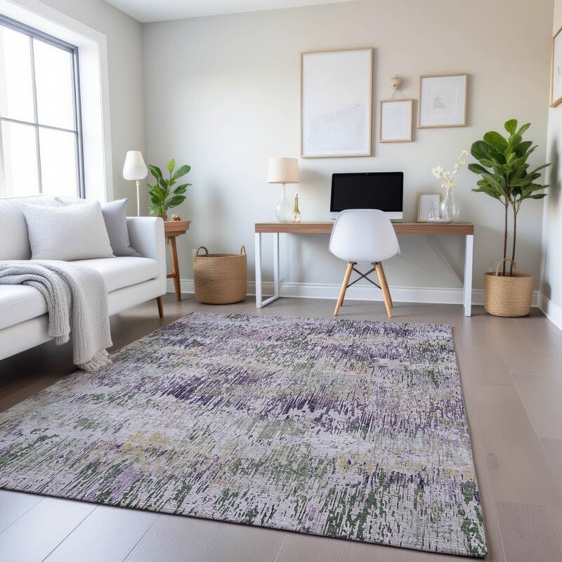 Premium Washable Super Soft Ombre Mayfield Rug - Lavender - 10' x 14'