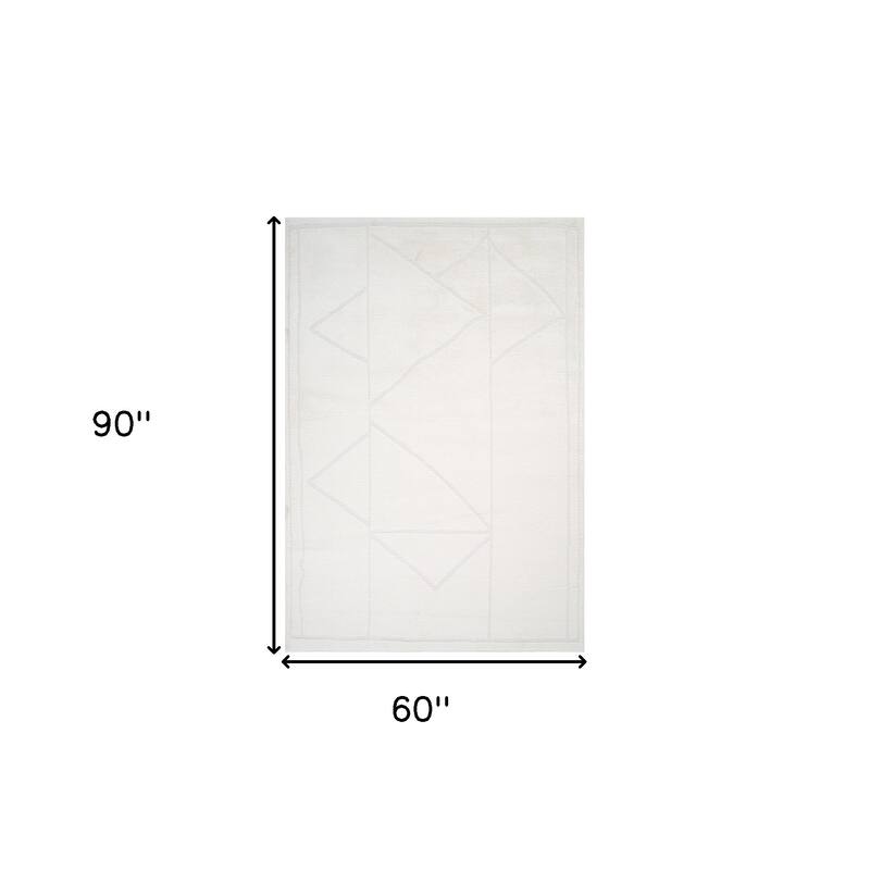 HomeRoots Geometric Rectangle Area Rug