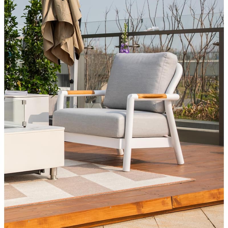 Santorini Powder-Coated Aluminum Lounge Chair with Sunbrella® Cushions