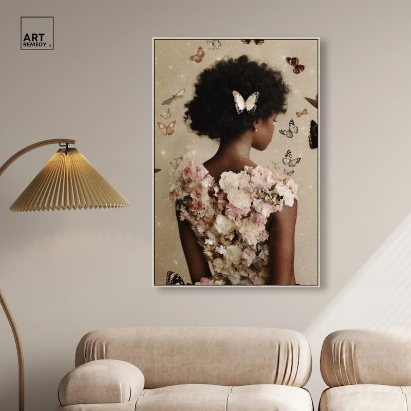 Butterfly Bloom Dress II Canvas by Art Remedy