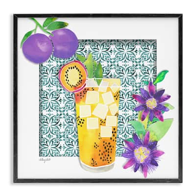 Stupell Passion Fruit Cocktail Framed Giclee Art Design By Hillary Holt