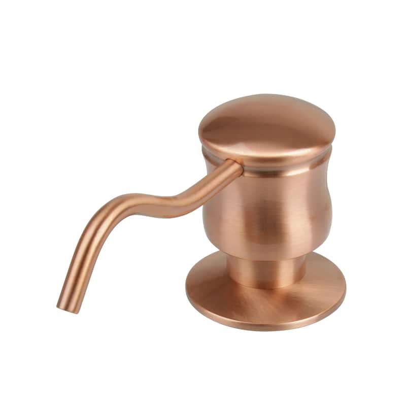 Built in Copper Soap Dispenser Refill from Top with 17 OZ Bottle - 3 Years Warranty - Copper