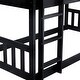 preview thumbnail 15 of 49, Triple Bunk Bed with Ladders,Guardrails,Twin over Twin over Twin