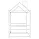 preview thumbnail 21 of 20, Metal Twin House Bed with Roof and Chimney for Kids