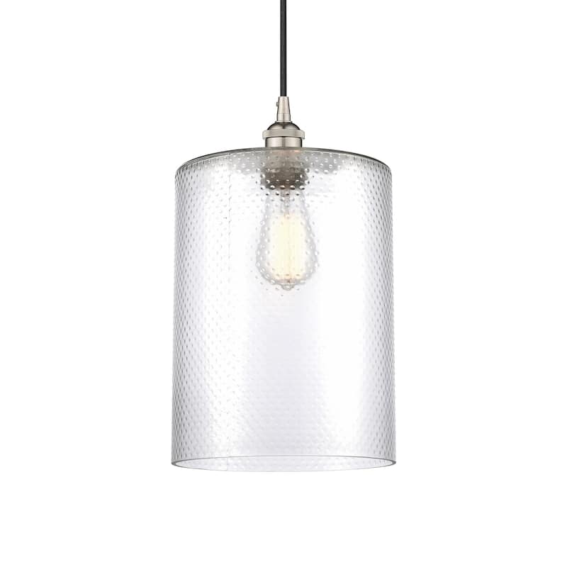 Innovations Lighting 616-1P-16-9-L Cobbleskill Pendant Cobbleskill 9" - Polished Nickel / Clear