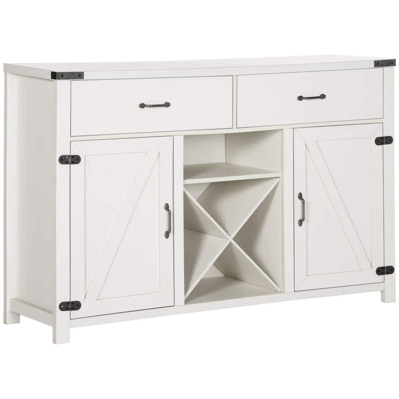 HomCom Wooden Farmhouse Sideboard Storage Buffet Cabinet