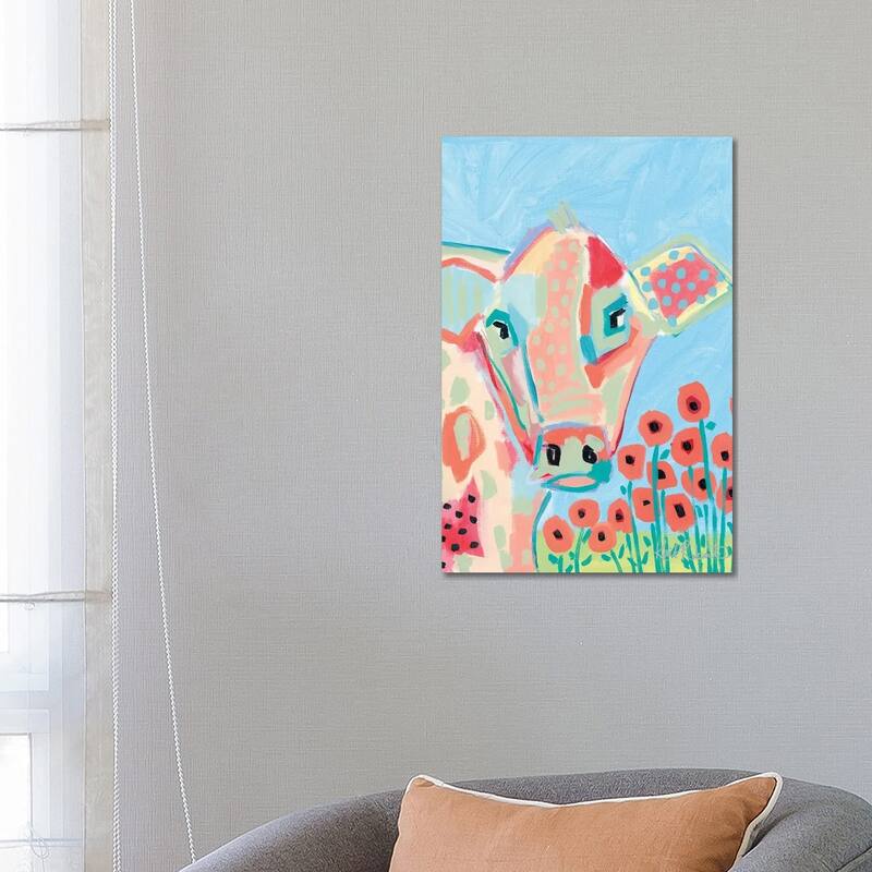 iCanvas "Willa with Poppies" by Kait Roberts Canvas Print - 26x18x1.5