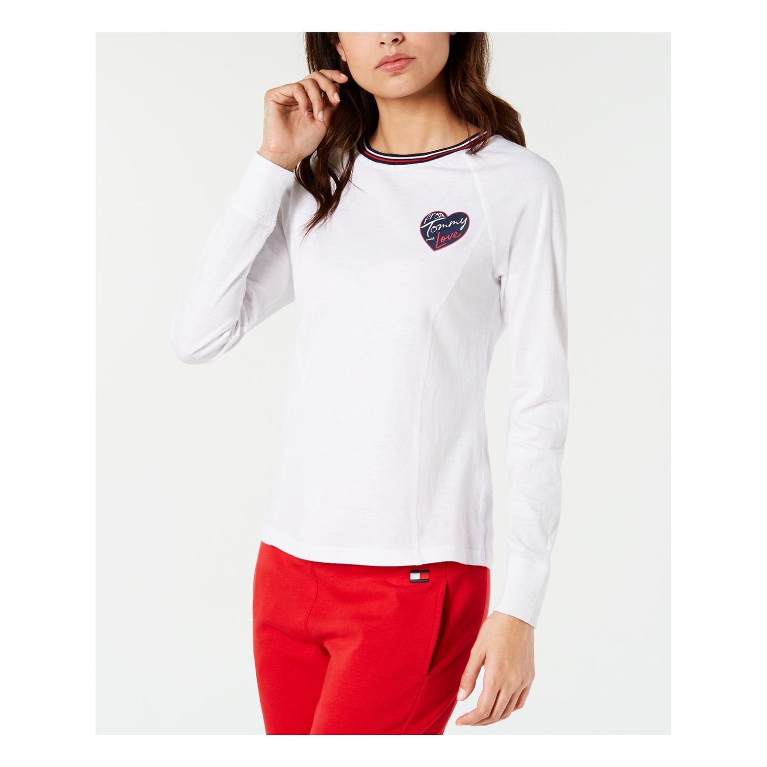 long sleeve tommy hilfiger top womens