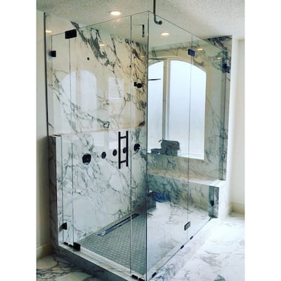 CEL 6" x 6" Stainless Steel Ladder Style Back to Back Pull Handle for Shower Door