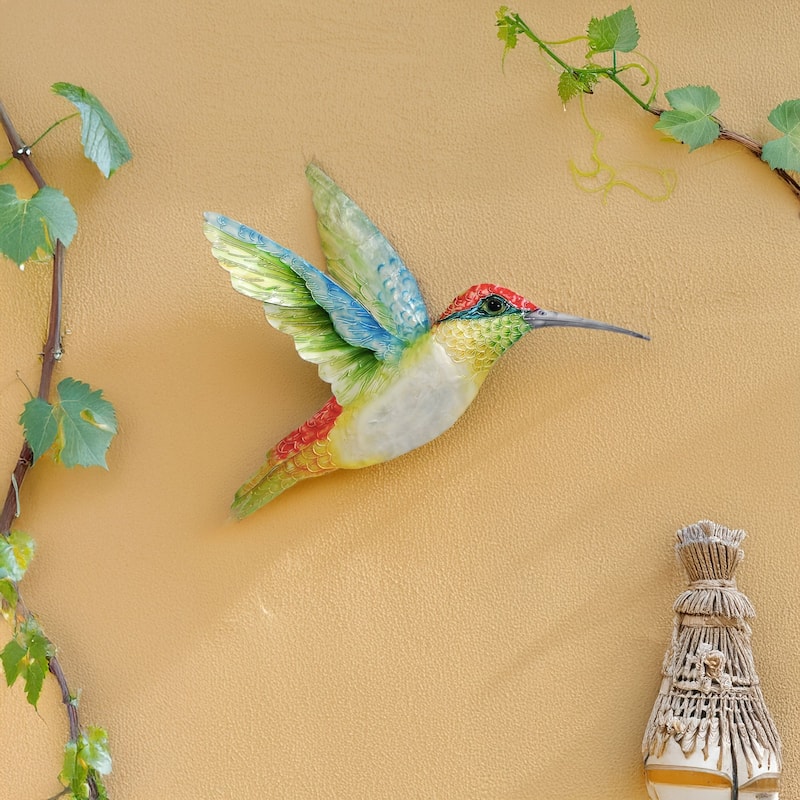 Eangee Handmade Hummingbird Capiz Shell Wall Decor Large Multi, 22 x 2 x 20 in.