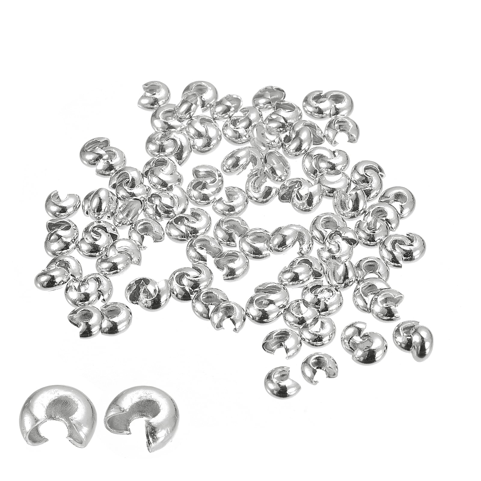 200Pcs Crimp Beads Covers Round Beads End Tips for Jewelry Making - Bed  Bath & Beyond - 37058665