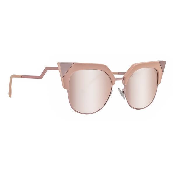 Shop Fendi Ff 0149 S Z8c 0j Iridia Pink Rose Gold Mirror Cat Eye