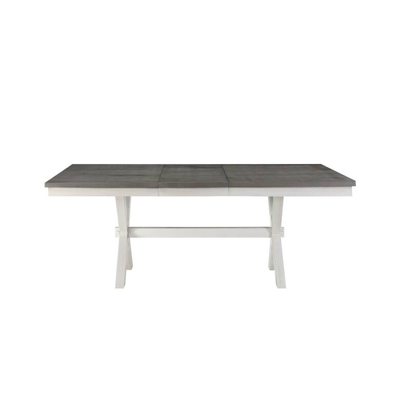 Vilo Home Lido Bay 2-Tone Extendable Dining Table - White